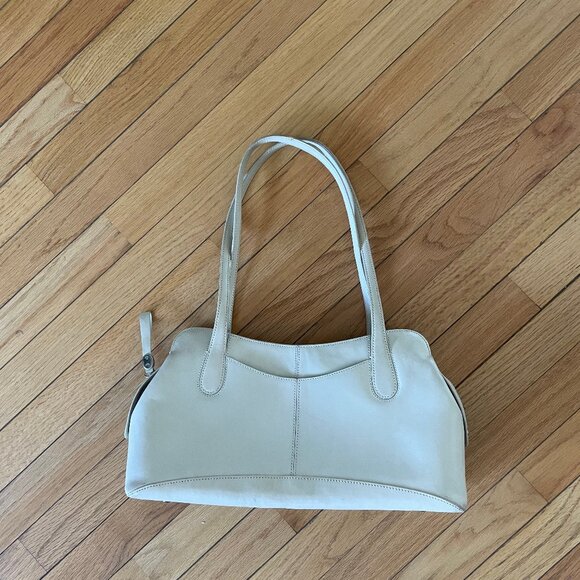 Cream Leather Monsac Handbag - Picture 2 of 8